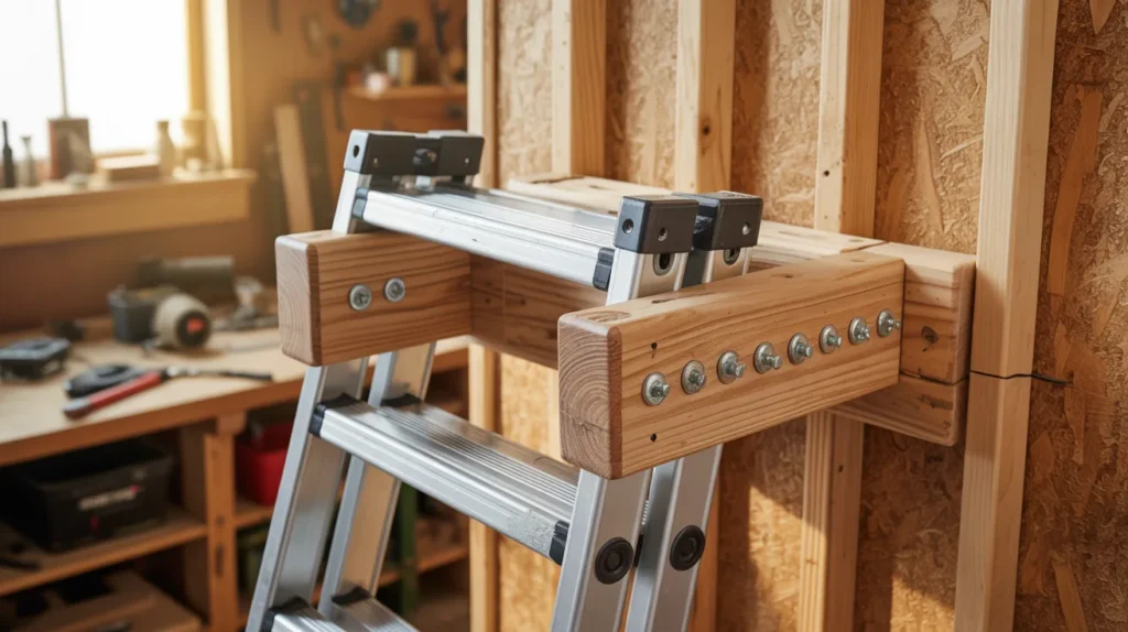 DIY 2x4 Ladder Cradle Close-Up