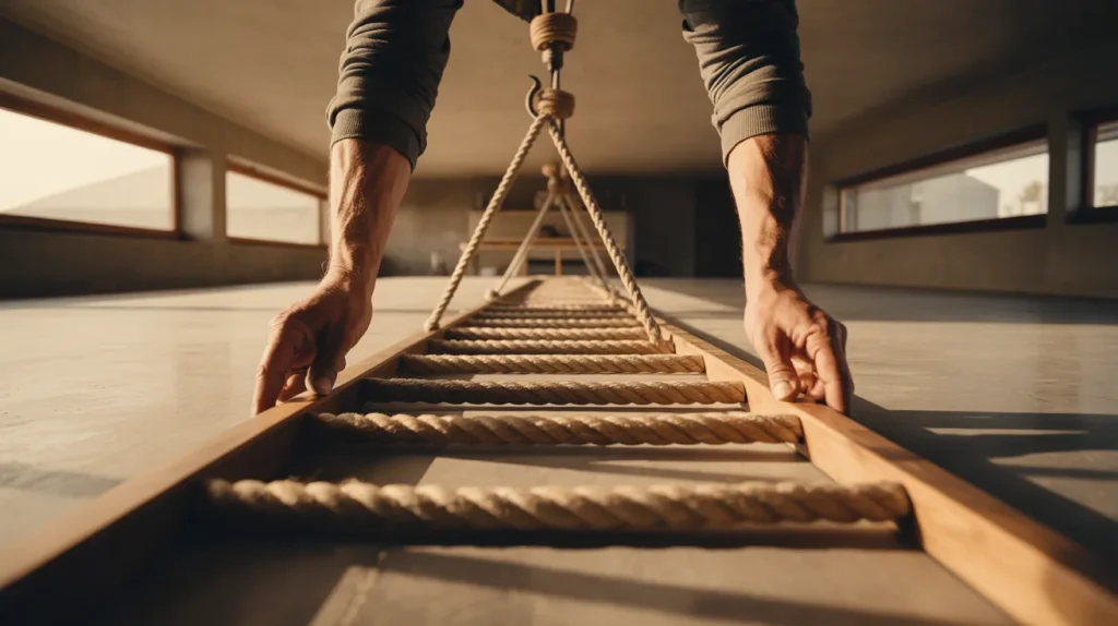 Overhead Ladder Hoist in Action
